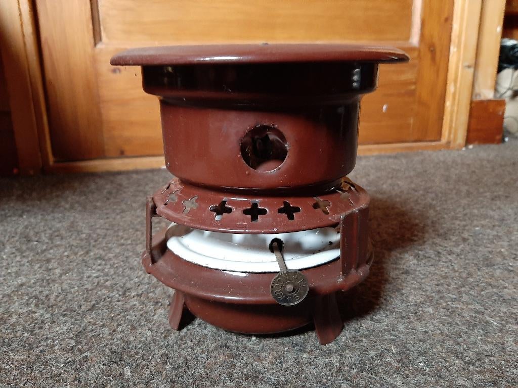 Emaille petroleum stel, Ophalen of Verzenden