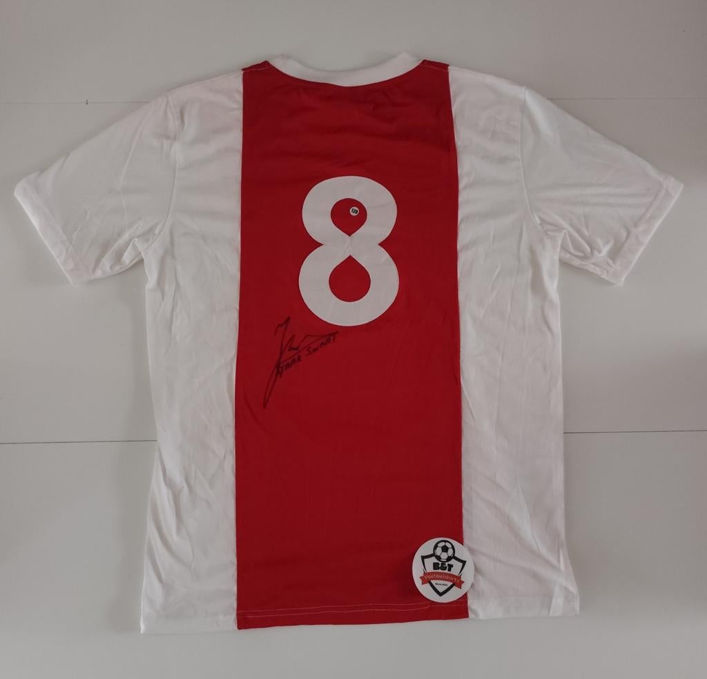 Gesigneerd Sjaak Swart T-shirt - Ajax Legende, Sport en Fitness, Voetbal, Shirt, Verzenden, ., Maat L