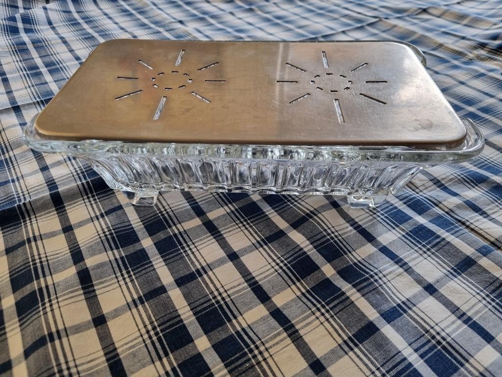 Antiek vintage dubbele rechaud / warmhoudplaat, Ophalen of Verzenden