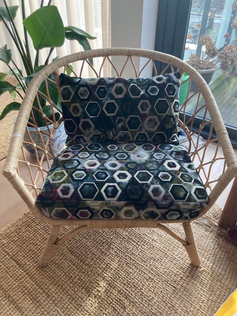 Ikea Stockholm stoel - stof Designers Guild, Ophalen, 75 tot 100 cm, Zo goed als nieuw, Stof