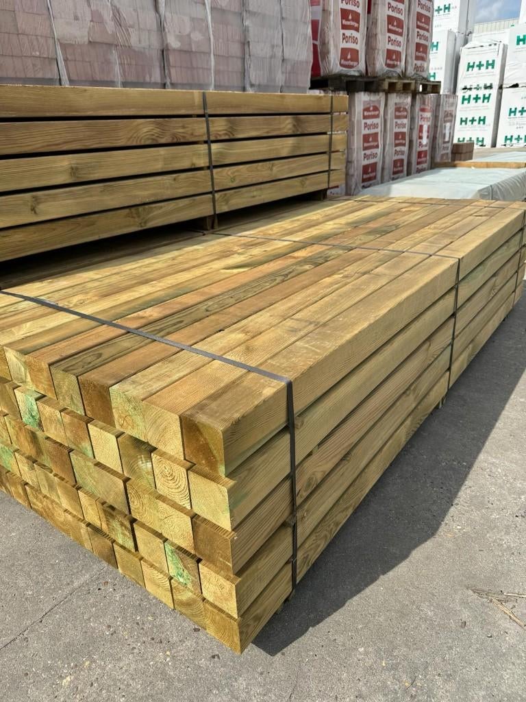 Grenen palen geïmpregneerd  90x90 & 70x70, Tuin en Terras, Ophalen of Verzenden, Nieuw, 250 cm of meer, Palen