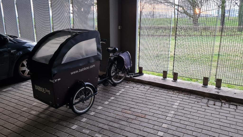 Honden bakfiets Babboe electrisch met regenkap, Gebruikt, Elektrisch, 1 kind, Ophalen