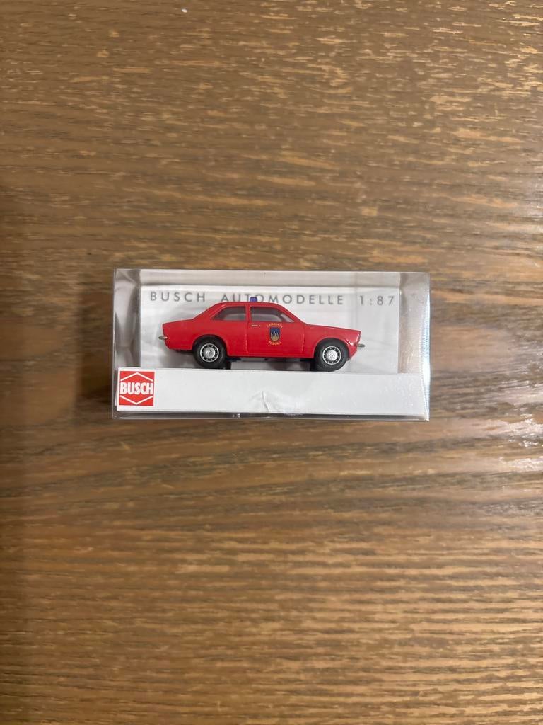 Busch Opel Kadett C Brandweer Tilburg 1:87, Ophalen of Verzenden, Nieuw, Auto, Overige merken