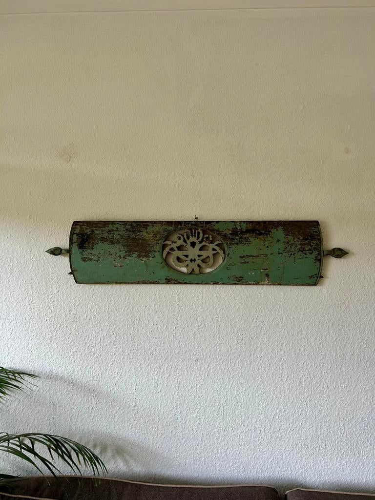 Uniek oud Balinees houten paneel, Bali Indonesie, Ophalen