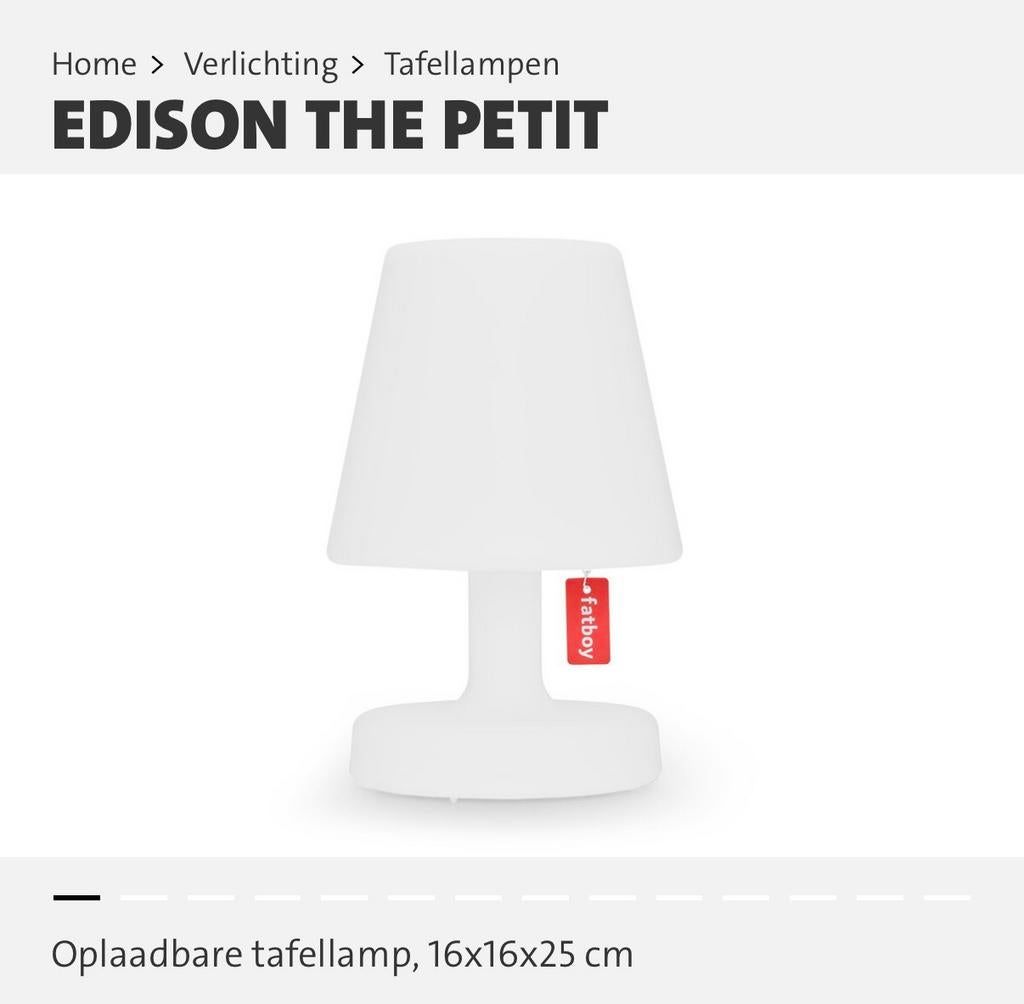 Fatboy Edison The Petit, Ophalen of Verzenden, Nieuw, Minder dan 50 cm