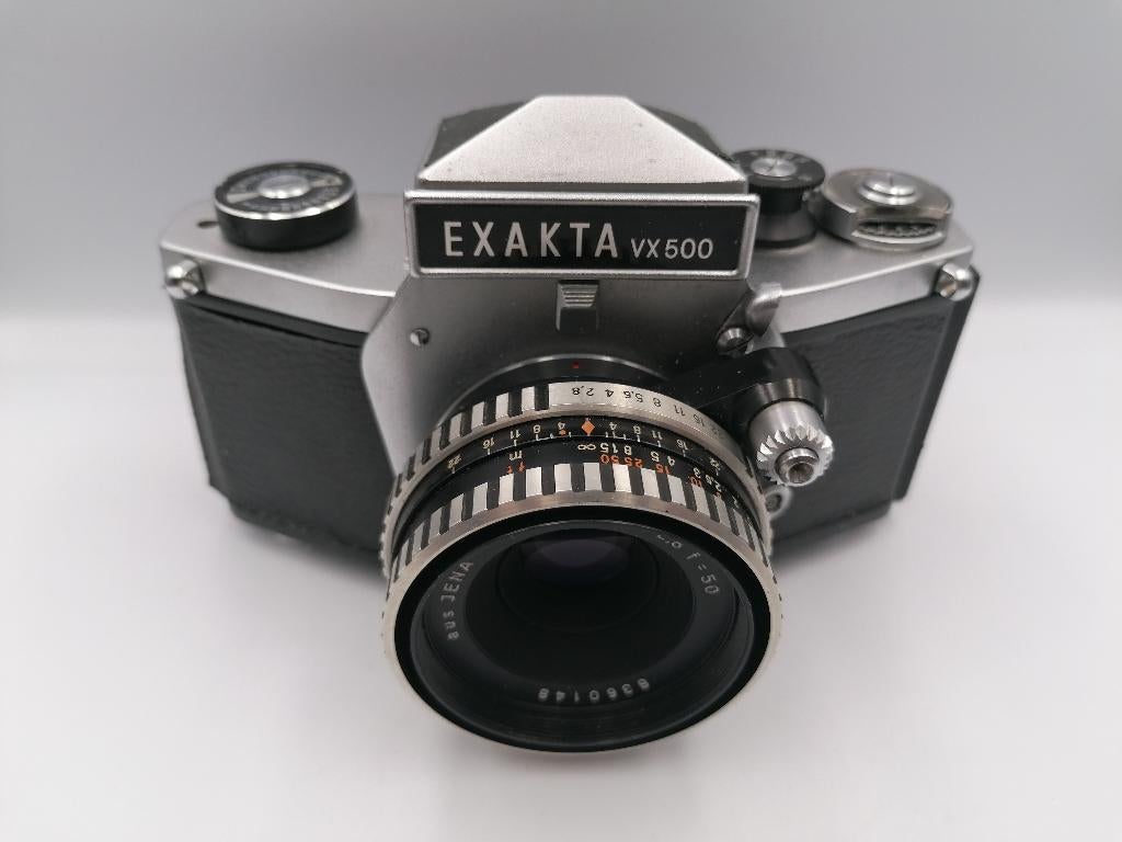Ihagee Exakta VX500 vintage analog camera + Aus Jena 50mm f2, Ophalen of Verzenden, Gebruikt, Compact, Overige Merken