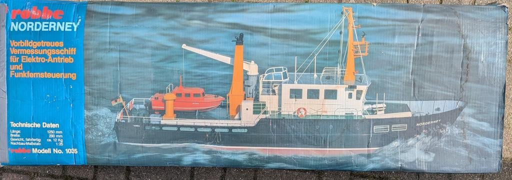 Robbe Norderney modelbouwschip - half afgebouwd, Hobby en Vrije tijd, Modelbouw | Boten en Schepen, Ophalen, Gebruikt, 1:32 tot 1:50