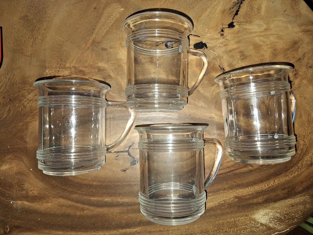 4 x Jan des Bouvrie theeglazen Pickwick, Ophalen of Verzenden, Glas, Overige stijlen, Glas of Glazen