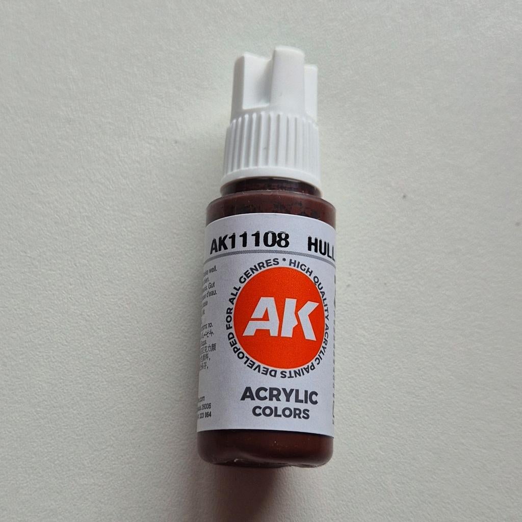 AK Interactive 3gen AK11108 Hull Red acrylverf, Ophalen of Verzenden, Nieuw, Acrylverf