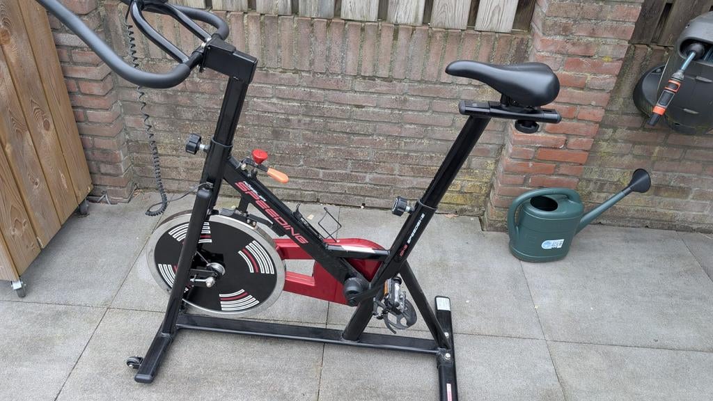 Spinning fiets, hometrainer, merk Rössler, Ophalen, Metaal, Benen, Hometrainer