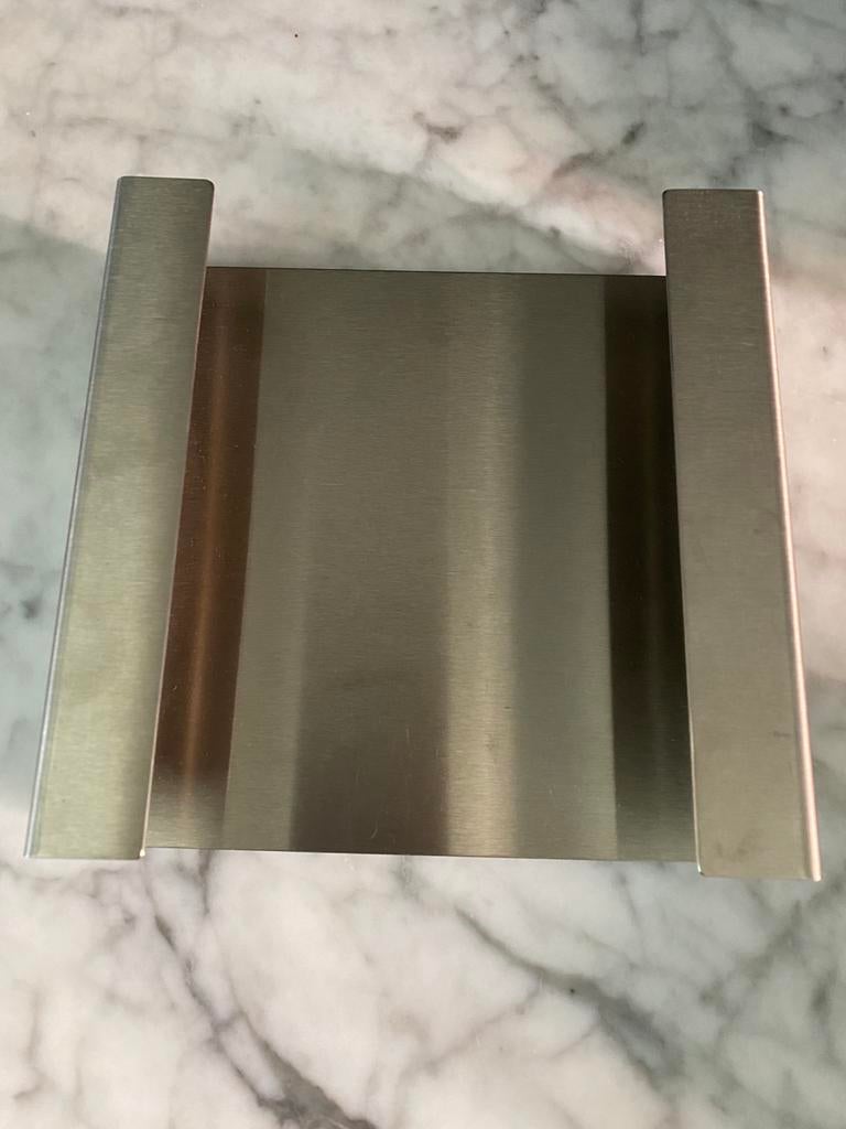 Metalen RVS servethouder, modern design, Ophalen of Verzenden, Zo goed als nieuw