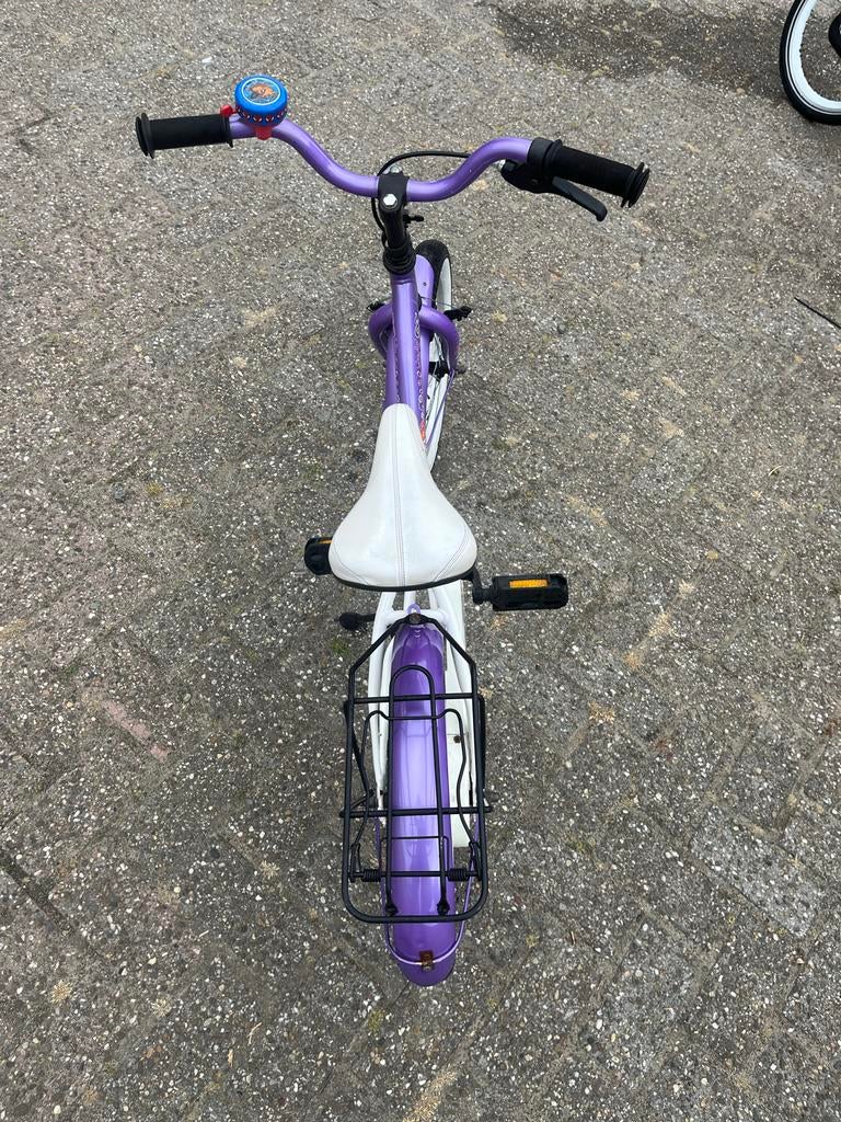 Bikestar Classic 16 inch Meisjes Lila & White, Fietsen en Brommers, Fietsen | Meisjes, Ophalen, Gebruikt, 16 inch, Handrem
