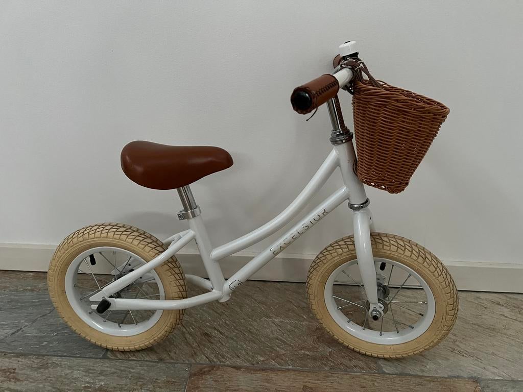 Loopfiets 12inch Excelsior retro runner + mandje, Ophalen of Verzenden, Zo goed als nieuw, Minder dan 16 inch