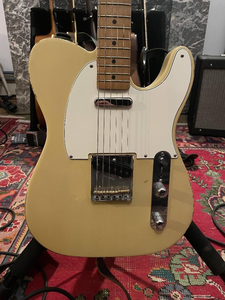 Vintera Roadworn tele met custom shop upgrades, Ophalen of Verzenden, Zo goed als nieuw, Solid body, Fender