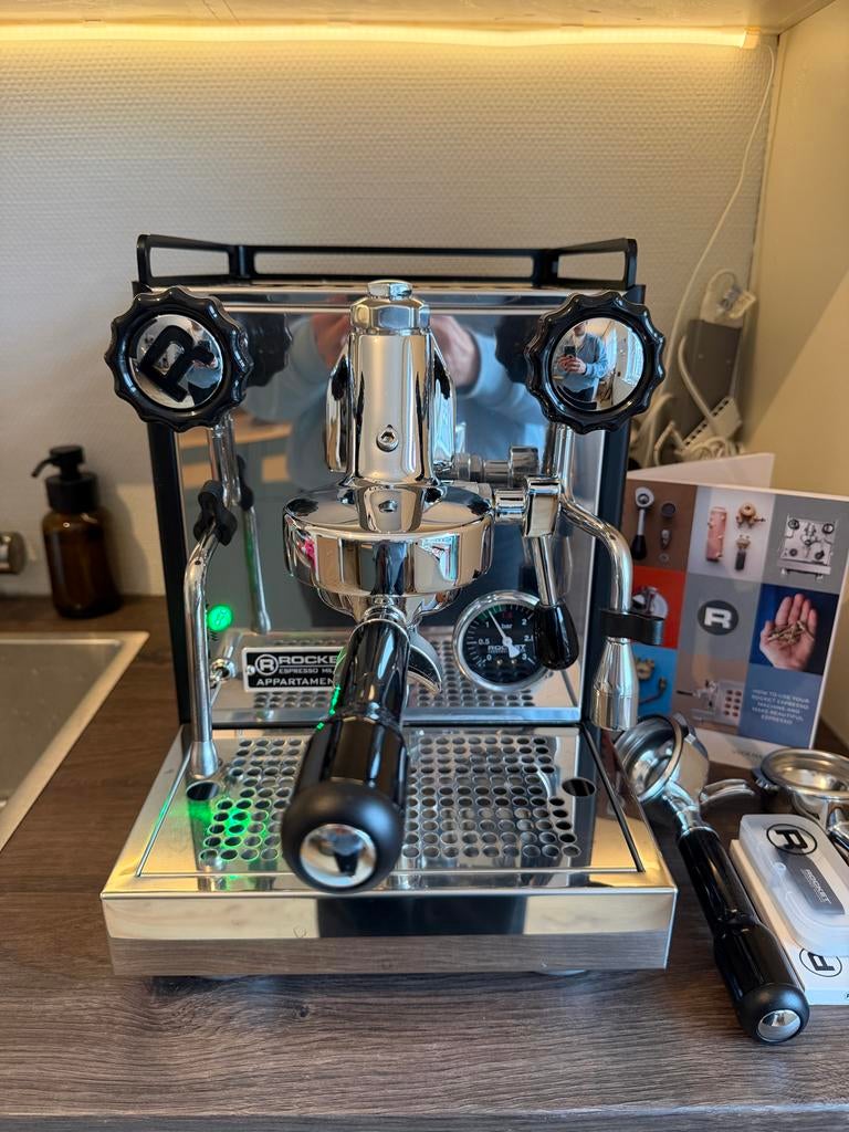 Rocket Appartamento Espressomachine, Ophalen, Afneembaar waterreservoir, Espresso apparaat, Gemalen koffie