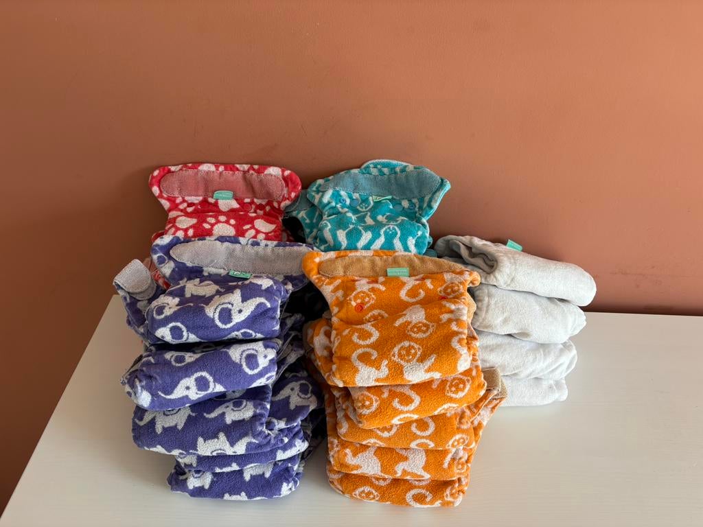 Wasbare luiers totsbots maat 1, Kinderen en Baby's, Babykleding | Overige, Ophalen, Gebruikt, Jongetje of Meisje