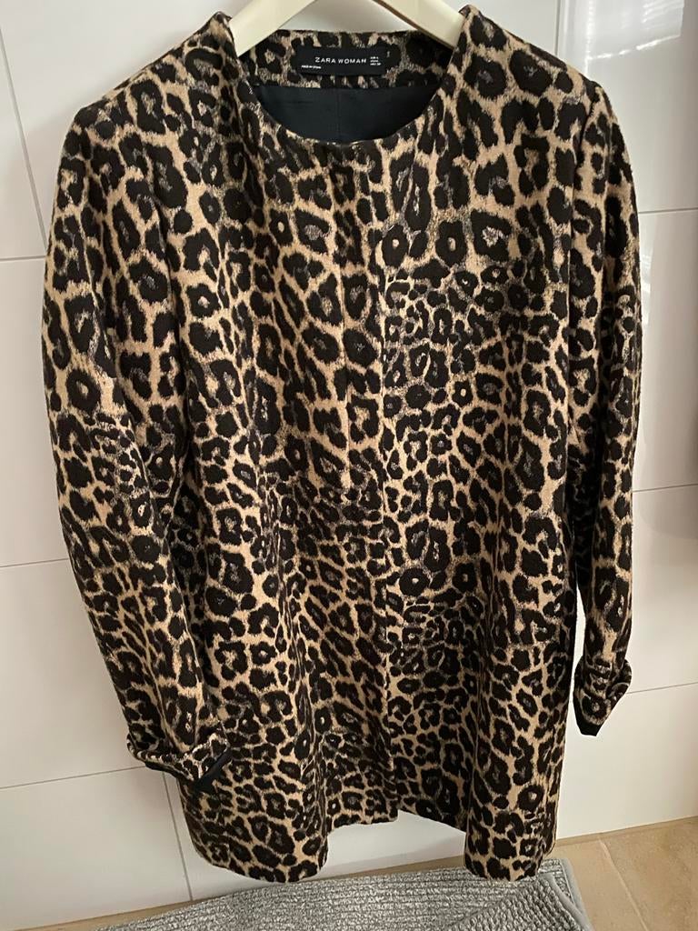 Zara Woman Panter Jas met Rits - Maat L, Ophalen of Verzenden, Zo goed als nieuw, Maat 42/44 (L), Bruin