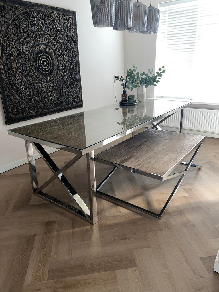 Eettafel en Salontafel Richmond te koop!, Huis en Inrichting, Tafels | Salontafels, Minder dan 50 cm, Rechthoekig, 50 tot 100 cm