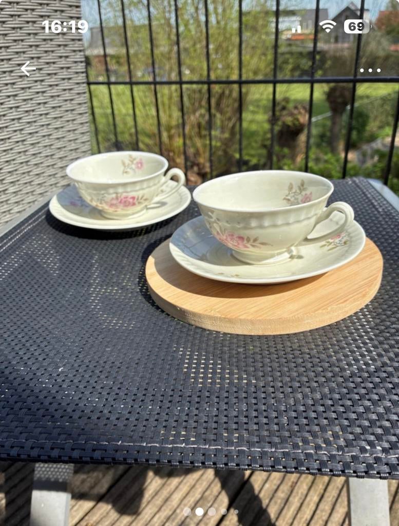 2 Vintage Mosa Maastricht kop en schotel, Ophalen of Verzenden