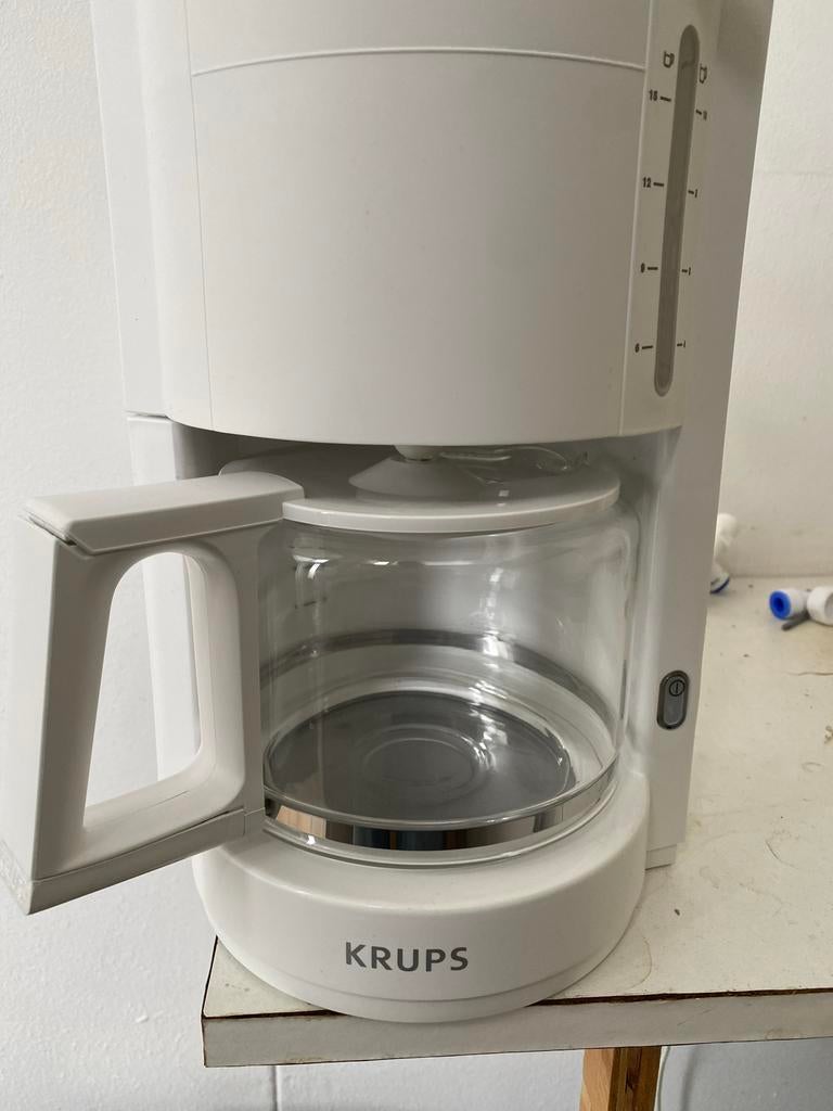 Krups Pro Aroma Koffiezetapparaat - Wit, 10 kopjes of meer, Gemalen koffie, Ophalen of Verzenden, Koffiemachine