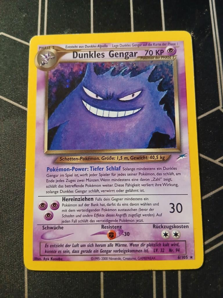 Dark Gengar Duits, Ophalen of Verzenden, Zo goed als nieuw, Losse kaart, Foil