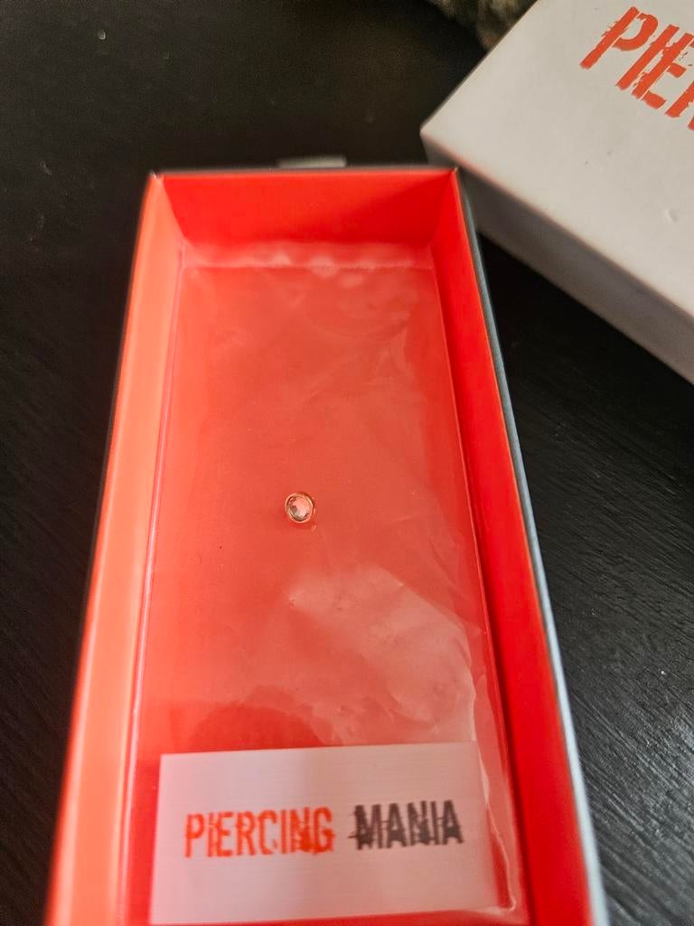 2x Micro dermal piercings met kristal steentje 14kr goud, Sieraden, Tassen en Uiterlijk, Piercings, Ophalen of Verzenden, Nieuw