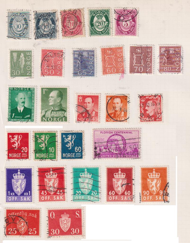 Noorwegen Diverse zegels, Verzenden, Gestempeld, Overige thema's