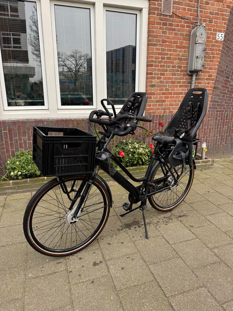 Fiets BSO La Dolce Vita N7 met twee kinderstoeltjes, Gebruikt, Versnellingen, 56 cm of meer, Ophalen