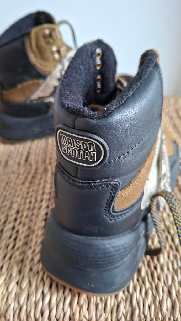 Maison Scotch sneakers bruin met slangenprint, Ophalen of Verzenden