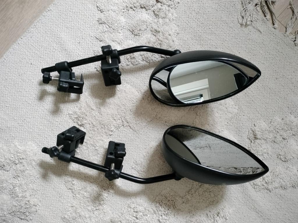 Autospiegels voor rijden met bv caravan, Ophalen