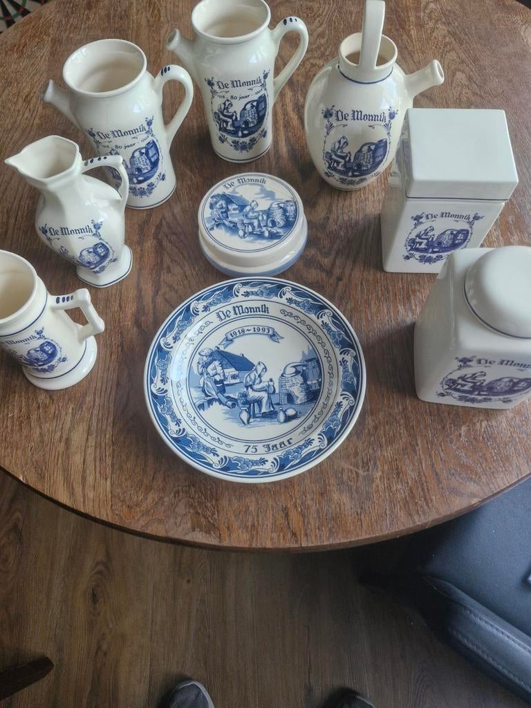 9 stuks Royal Goedewaagen blue Delft "De Monnik" te koop., Ophalen