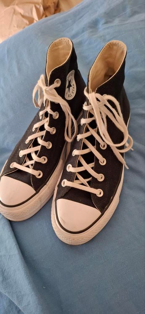 All Stars Converse zwart hoog plateau maat 39 zgan, Ophalen of Verzenden, Zo goed als nieuw, Jongen of Meisje, Schoenen