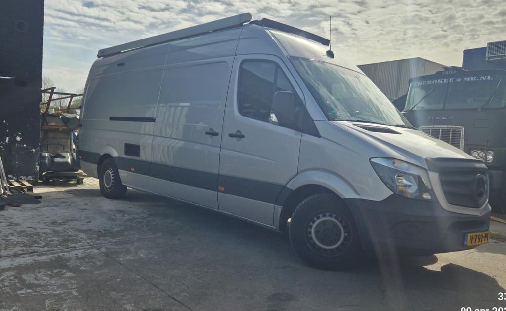 Mercedes Sprinter 313cdi 2015 148.000km buscamper, Tot en met 2, Mercedes-Benz, Bedrijf, Luifel