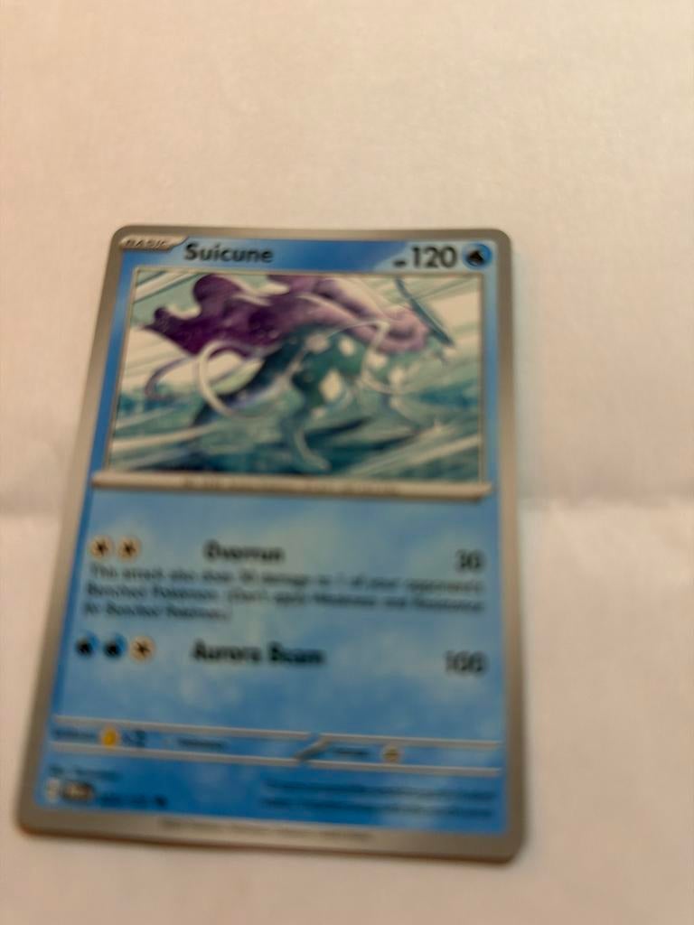 Pokemon kaart Suicune, Ophalen of Verzenden, Zo goed als nieuw, Losse kaart