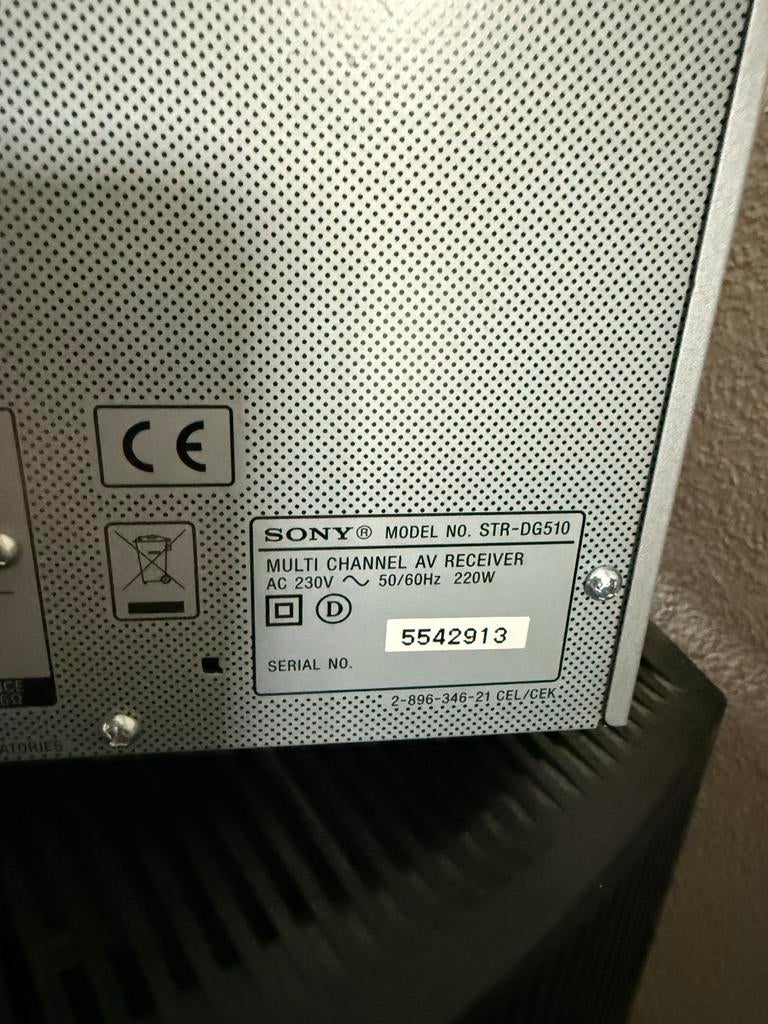 Sony STR-DG510 AV receiver, Ophalen, Sony, 120 watt of meer, Gebruikt