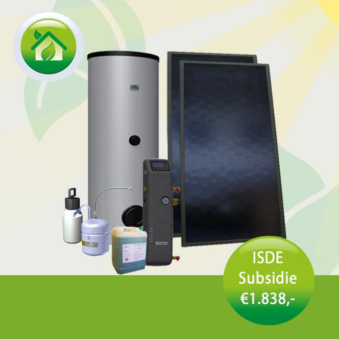 Zonneboiler compleet systeem 6,8 GJ (2 panelen, 200 liter), Doe-het-zelf en Verbouw, Geisers en Boilers, Niet ingevuld, Nieuw