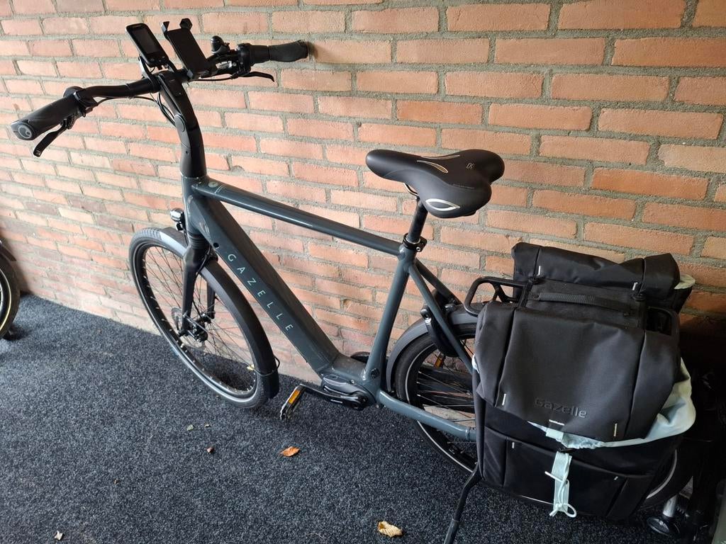 Heren Gazelle Chamonix C7 HMS e-bike/fiets 278 km frame 61, Ophalen, Zo goed als nieuw, 59 cm of meer, 50 km per accu of meer
