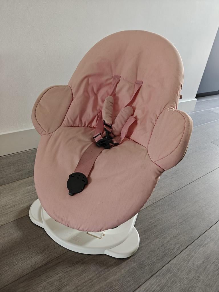Stokke Steps Bouncer roze, Kinderen en Baby's, Wipstoeltjes, Ophalen of Verzenden, Gebruikt, Wipstoel, Verstelbaar