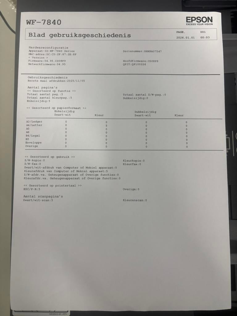 Epson WorkForce WF-7840DTWF Printer – Nieuwstaat, Computers en Software, Printers, EPSON, EPSON, Inkjetprinter, Nieuw