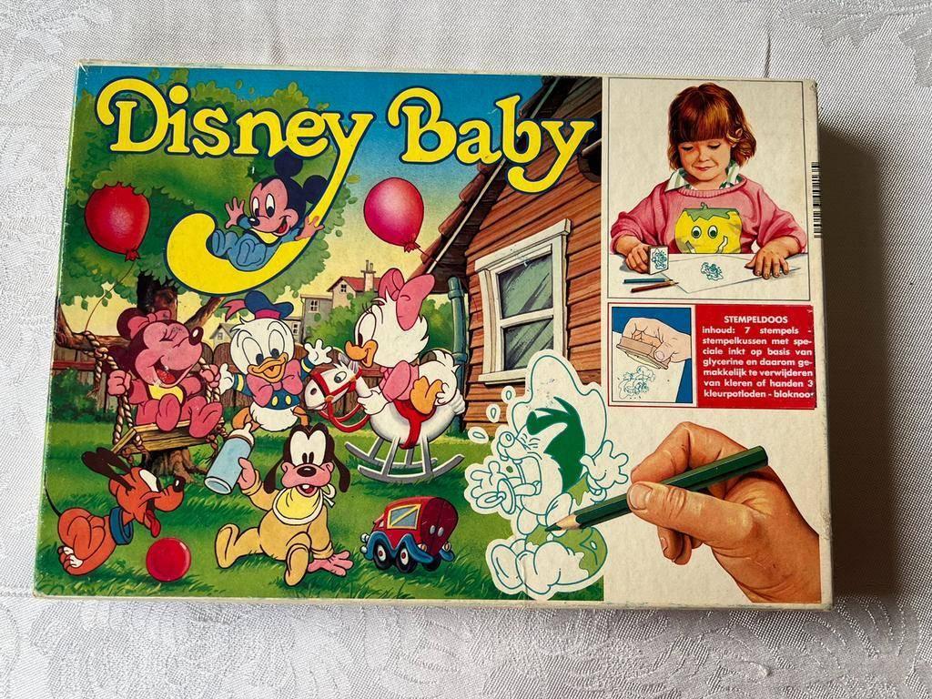 Vintage Disney Baby stempeldoos compleet Walt Disney, Ophalen of Verzenden, Gebruikt, Overige typen