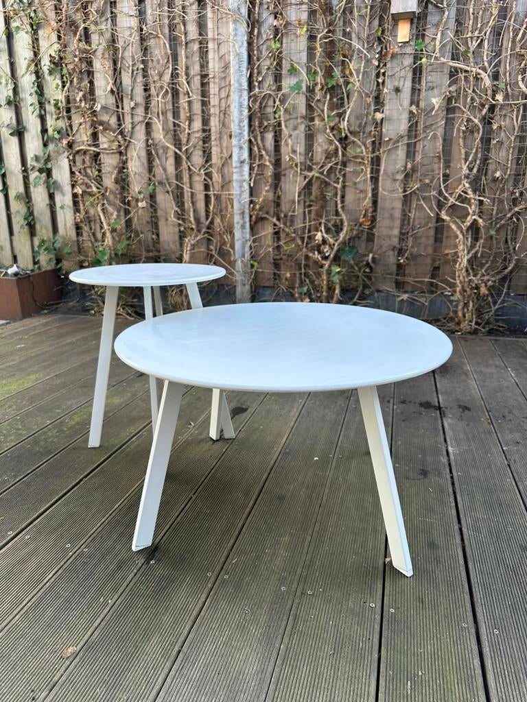 1x Intratuin bijzettafel – €25 (hoge is al verkocht), Tuin en Terras, Ophalen, Zo goed als nieuw, Rond, Metaal