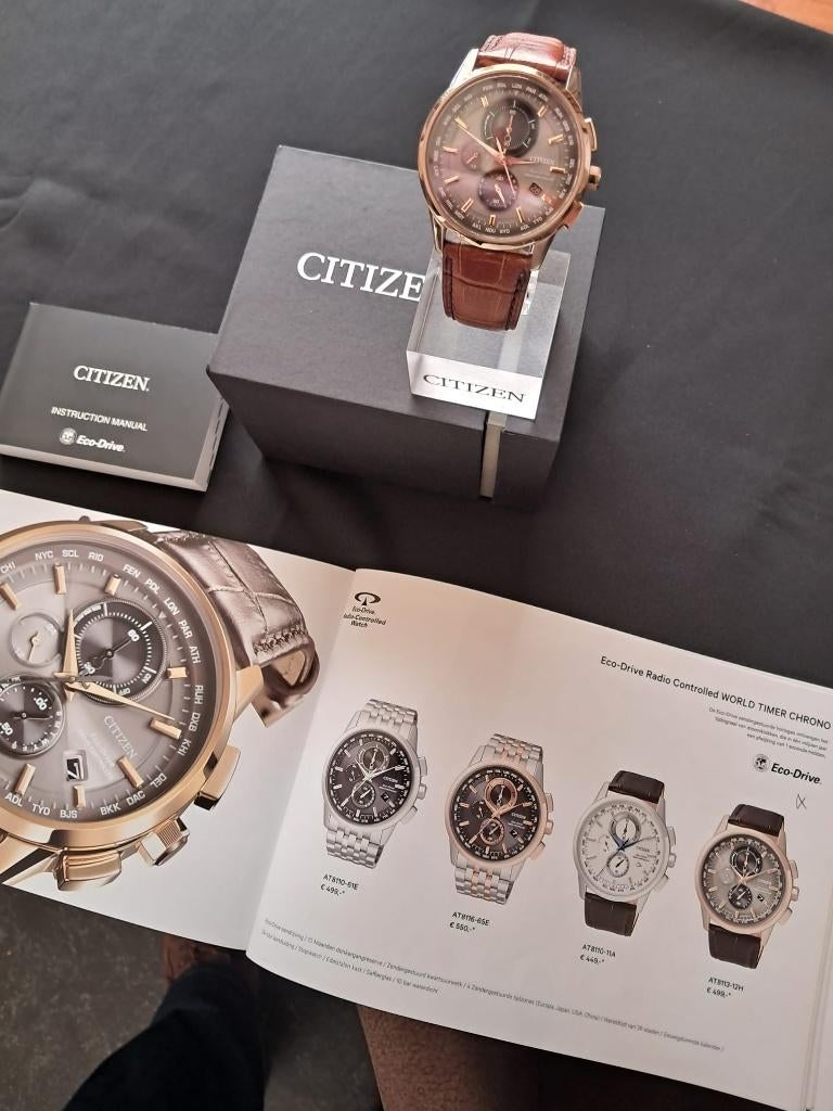 Horloge Citizen Eco Drive, Sieraden, Tassen en Uiterlijk, Ophalen of Verzenden, Leer, Gebruikt, Polshorloge