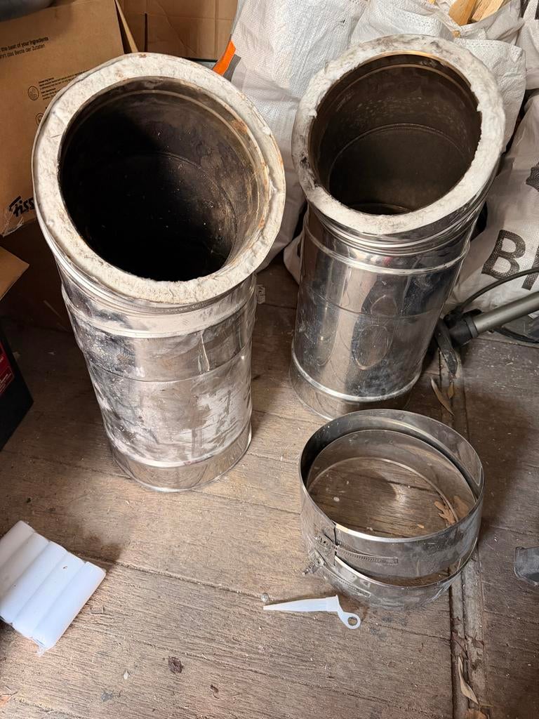 Dakdoorvoer en dubbelwandige rookpijp, Ophalen of Verzenden, Gebruikt, Afzuiger