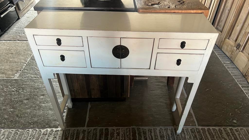 Chinees tafeltje/ sidetable, Ophalen, Gebruikt, 50 tot 100 cm, Sober japandi landelijk modern