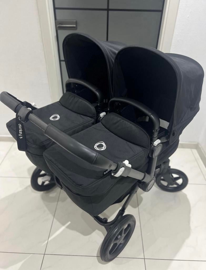 Bugaboo Donkey 5 Twin Compleet tweeling, Gebruikt, Ophalen of Verzenden, Combiwagen, Duowagen