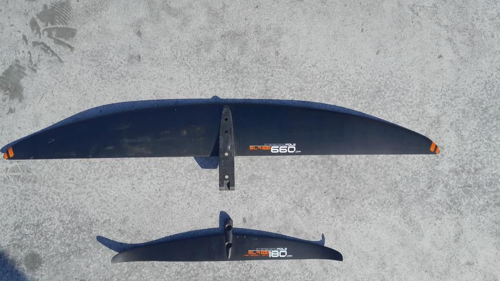 Starboard slr foil wing 660 frontwing 180 backwing, Ophalen of Verzenden, Zo goed als nieuw, 7 m² of meer