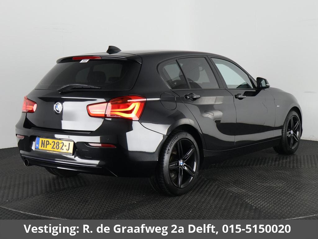 BMW 1-serie 118d High Executive Automaat | Navigatie | Leder, Achterwielaandrijving, 150 pk, Zwart, Bedrijf