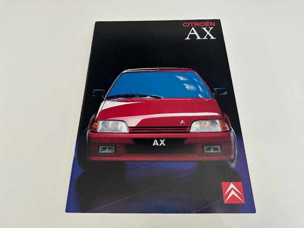 Folder Citroen AX GT injectie, Boeken, Ophalen of Verzenden, Zo goed als nieuw, Citroën