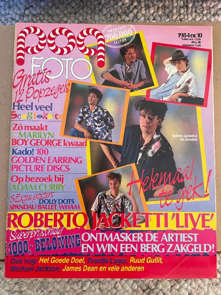 Popfoto oktober 1984  WHAM en Spandau Ballet uithaalposter, Ophalen of Verzenden, 1980 tot heden, Tijdschrift