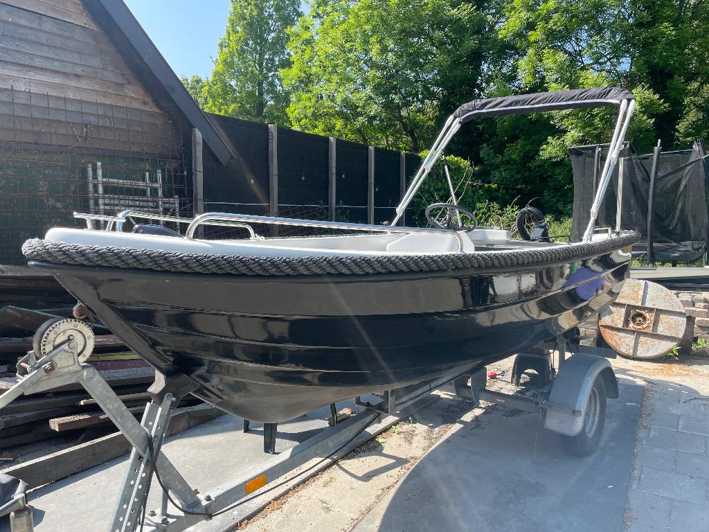 Columbia 390 Sloep met 24v Elektromotor + trailer Vaarklaar, Watersport en Boten, Ophalen, Gebruikt, Tot 10 pk, Elektrisch